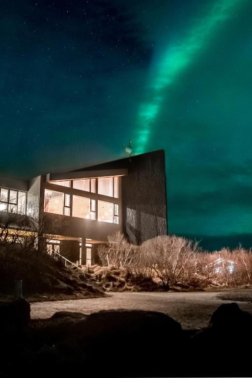 Byggingin sem hótelið er í