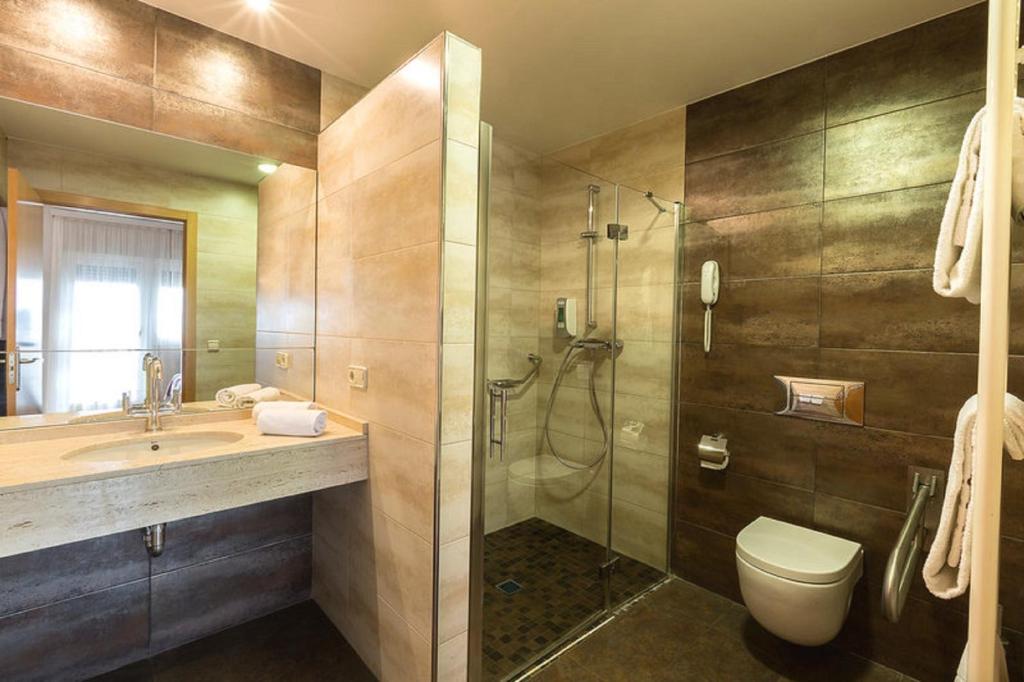 Koupelna v ubytování Hotel Santamaria