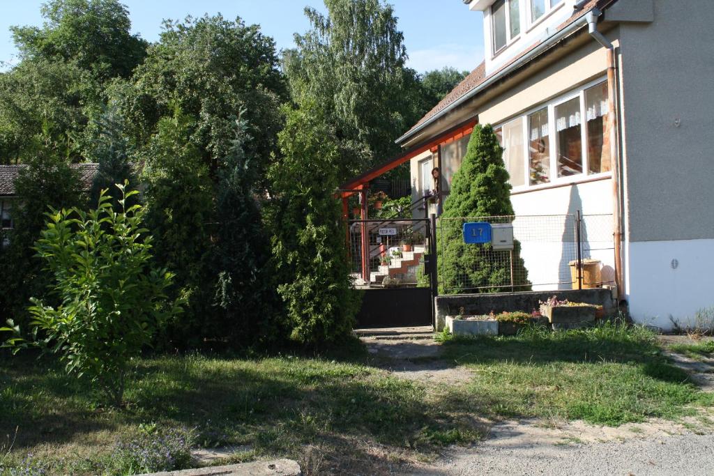 a house with trees in front of it at Chalupa Boskovice in Boskovice