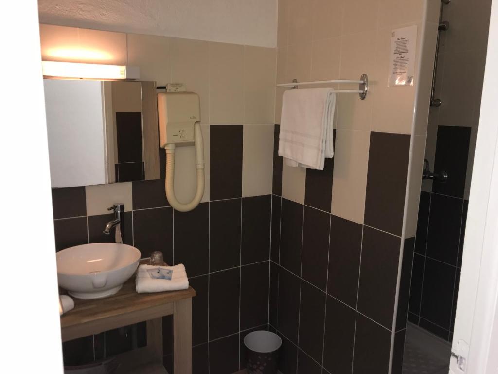 Koupelna v ubytování Hotel Aurelia