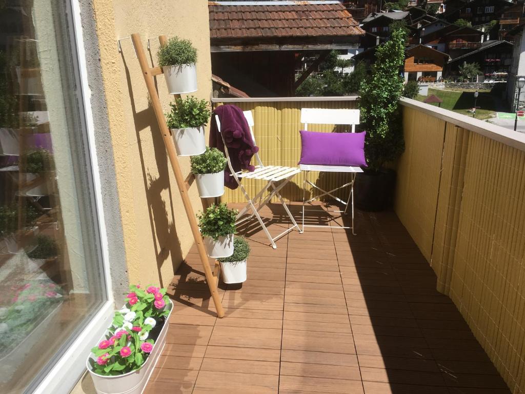 Balkón nebo terasa v ubytování Apartments Steinbock