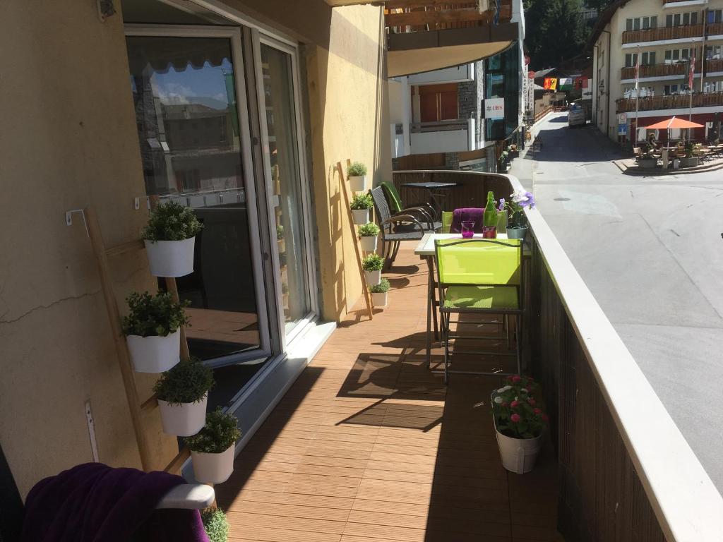 Balkón nebo terasa v ubytování Apartments Steinbock