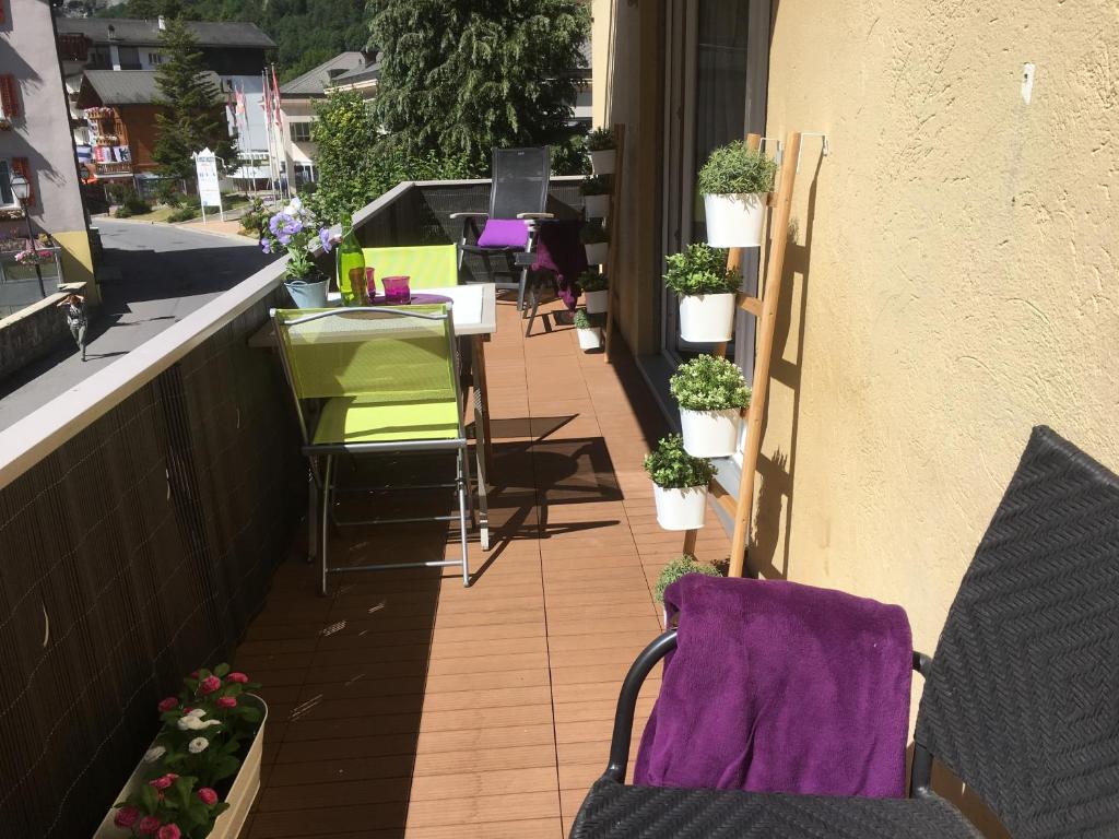 Balkón nebo terasa v ubytování Apartments Steinbock