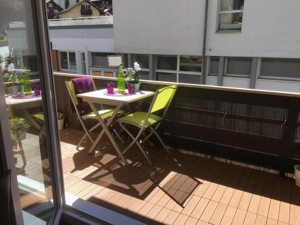 Balkón nebo terasa v ubytování Apartments Steinbock