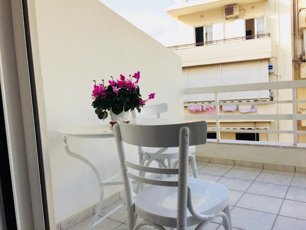 Balkón alebo terasa v ubytovaní Korona Βeach Αpartments