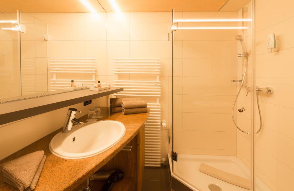 Koupelna v ubytování Wohlfühlhotel Hubertushof
