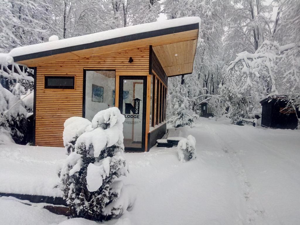 Cabañas Nordic lodge durante l'inverno