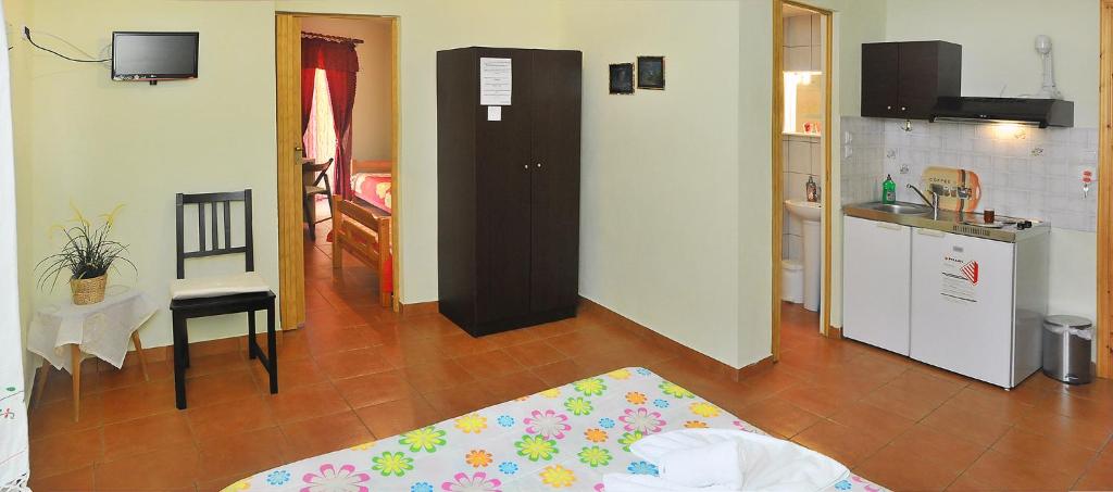 Kuchyň nebo kuchyňský kout v ubytování Panagiotis Hotel