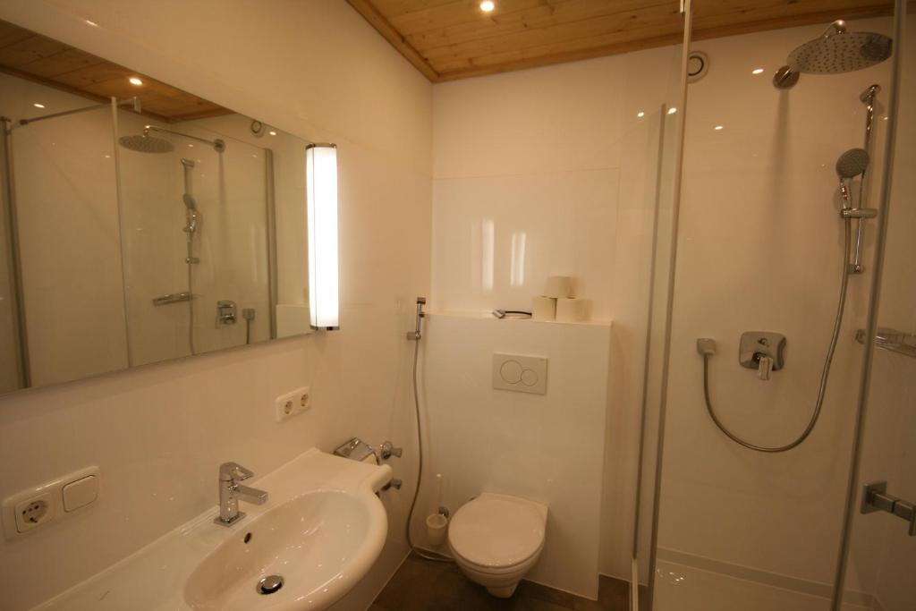 Koupelna v ubytování Appartements Domizil