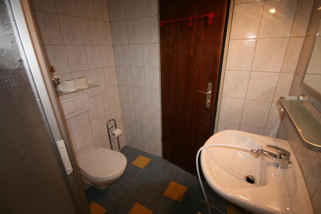 Koupelna v ubytování Appartements Domizil