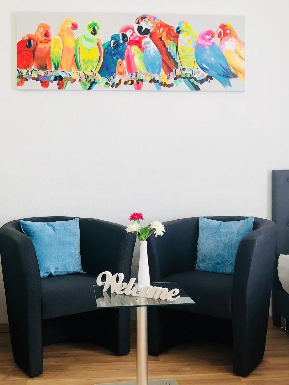 Posezení v ubytování KriDa Comfort Ferienwohnung