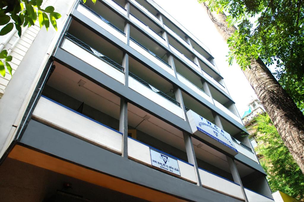 an external view of a building with windows at YWCA International Centre in Mumbai