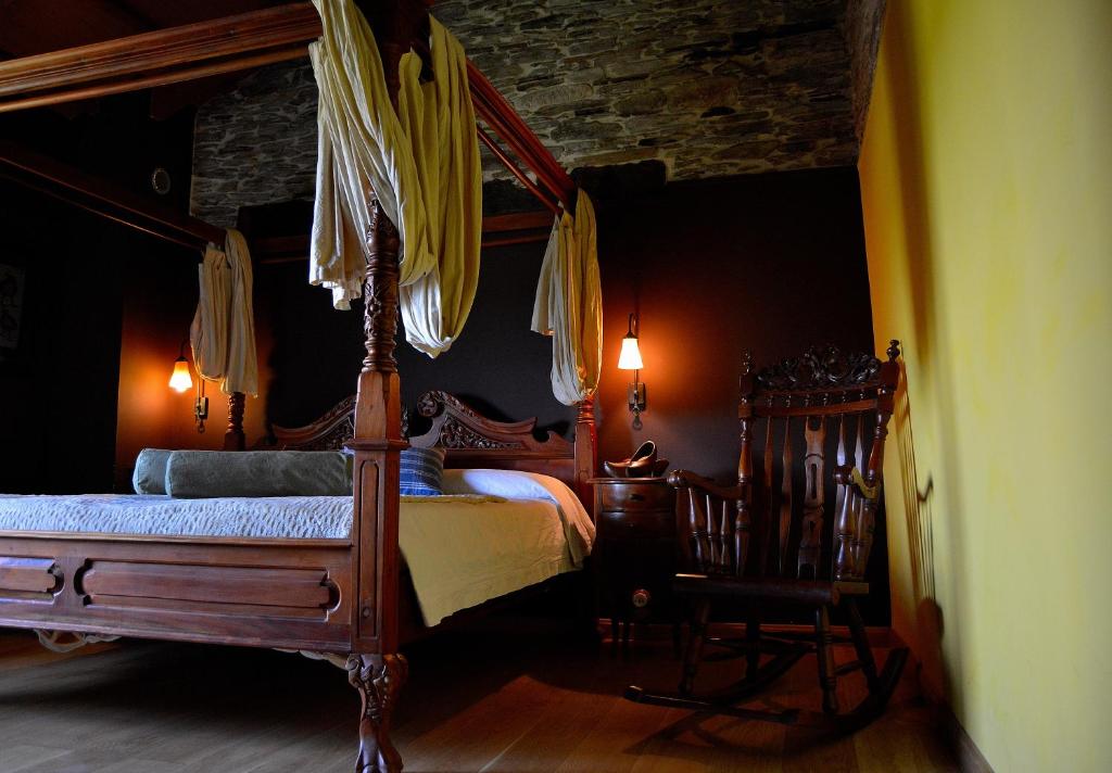 Postel nebo postele na pokoji v ubytování Casa de Baixo