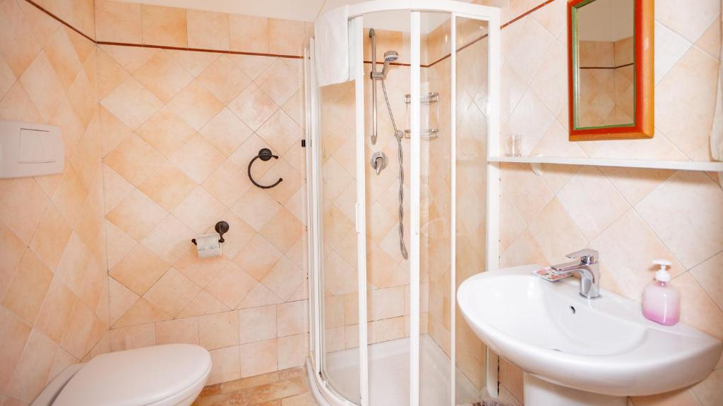 Koupelna v ubytování Casa Rosa