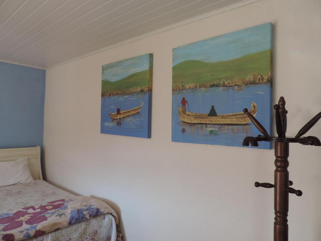 Postel nebo postele na pokoji v ubytování Refugio Fofo - casa de temporada