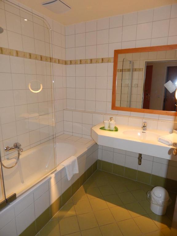 Koupelna v ubytování Hotel Neustifter