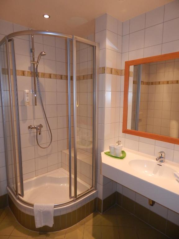 Koupelna v ubytování Hotel Neustifter