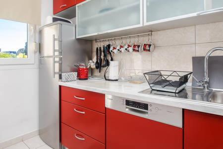 Kuchyň nebo kuchyňský kout v ubytování Apartment Bucka