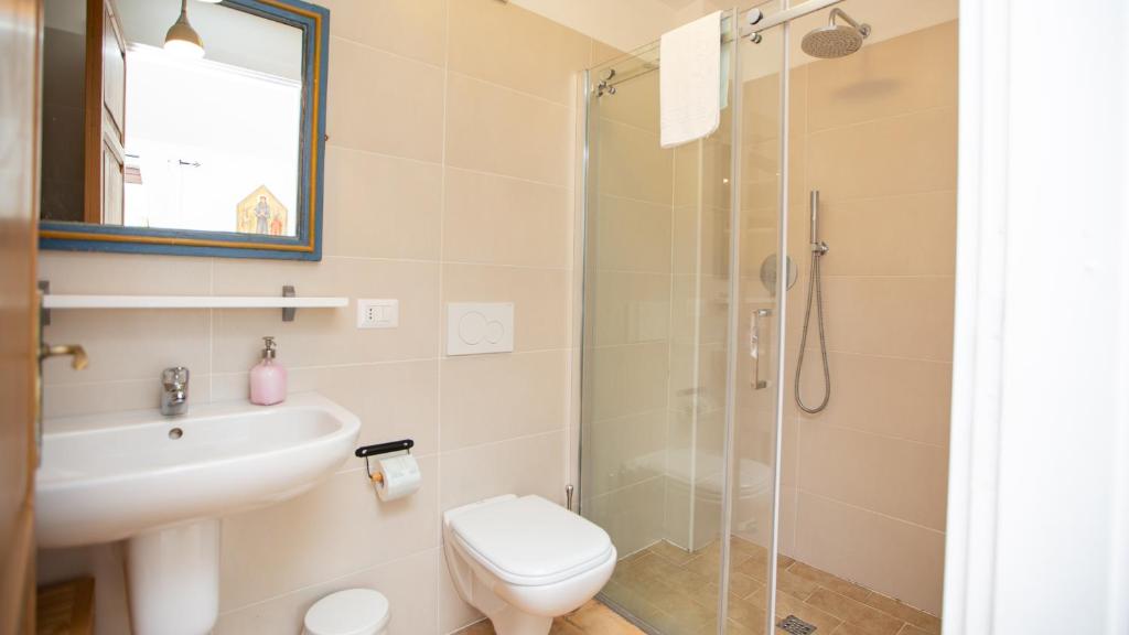 Koupelna v ubytování Casa Rosa
