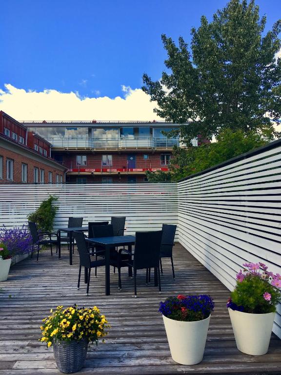 Balkón nebo terasa v ubytování SPiS Hotell Amber