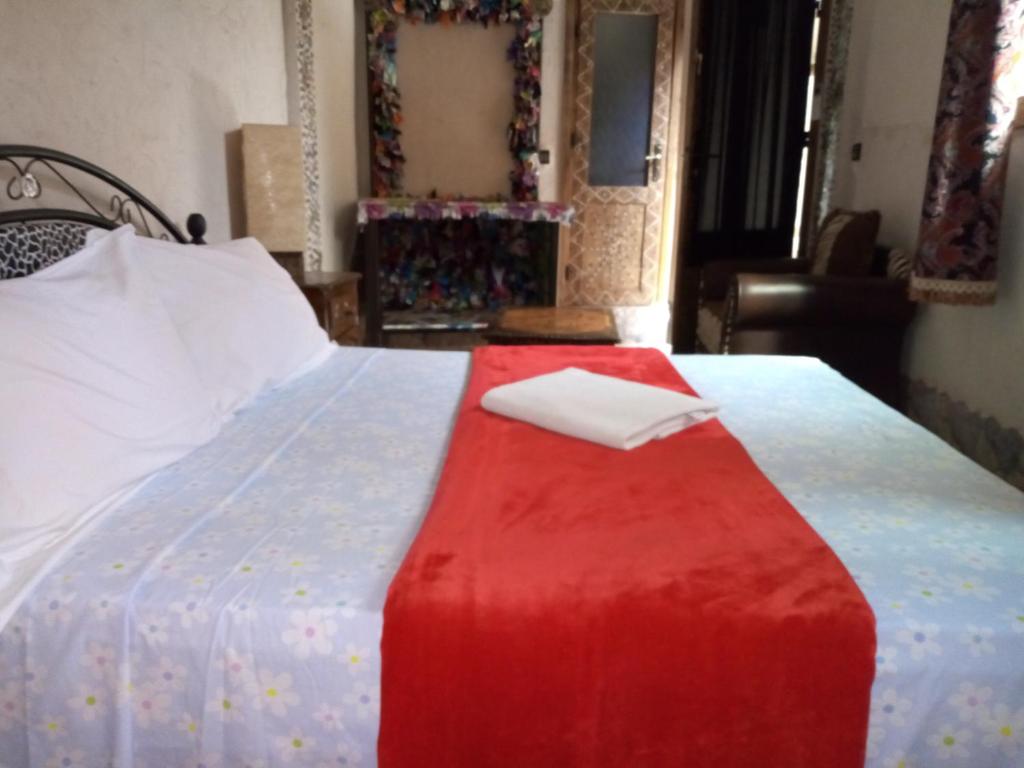 Postel nebo postele na pokoji v ubytování Maison d'hotes Ait Bou Izryane