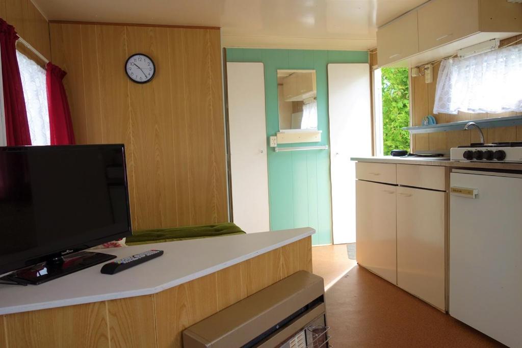 Kuchyň nebo kuchyňský kout v ubytování Camping Pod Żaglem