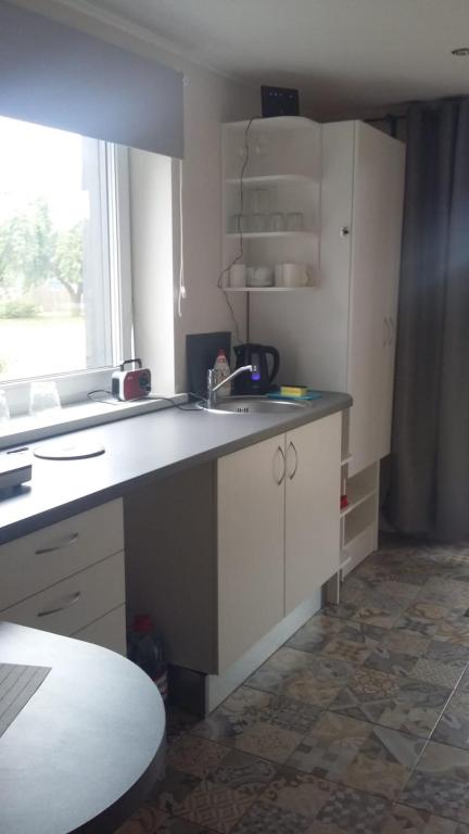Kuchyň nebo kuchyňský kout v ubytování Guest house Kajaki-Ragaciems