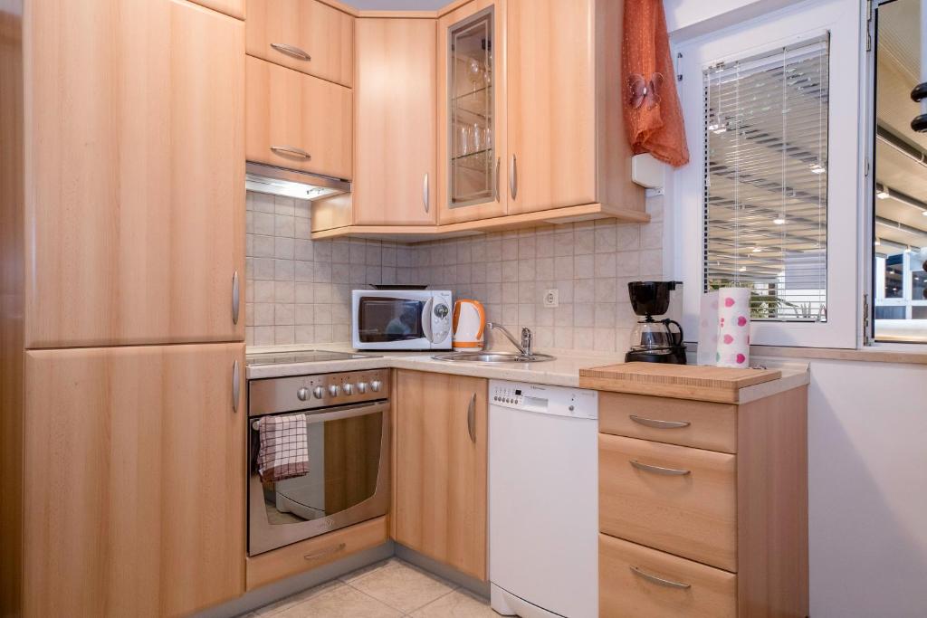 Kuchyň nebo kuchyňský kout v ubytování Apartment Patricia