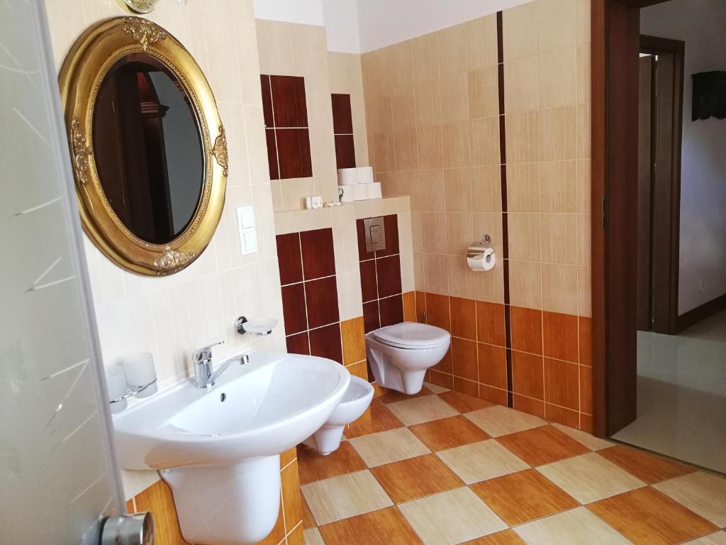 Koupelna v ubytování Rezydencja Rodzinna