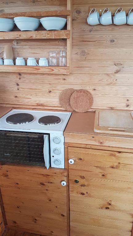 Kuchyň nebo kuchyňský kout v ubytování Vellir