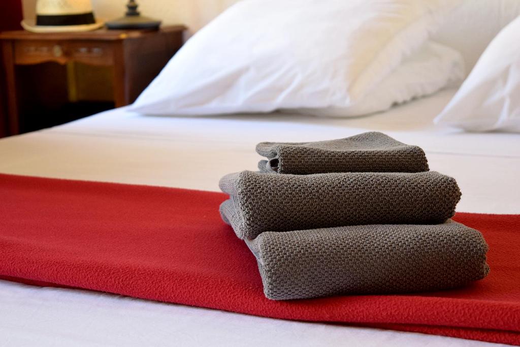 Postel nebo postele na pokoji v ubytování Nouvel Hotel