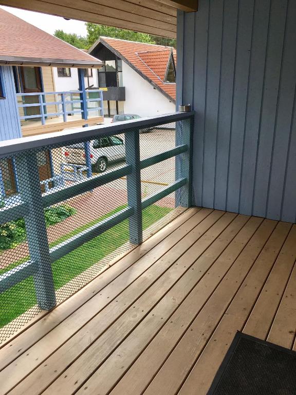 Balkón nebo terasa v ubytování Poilsio namai "Undinė"
