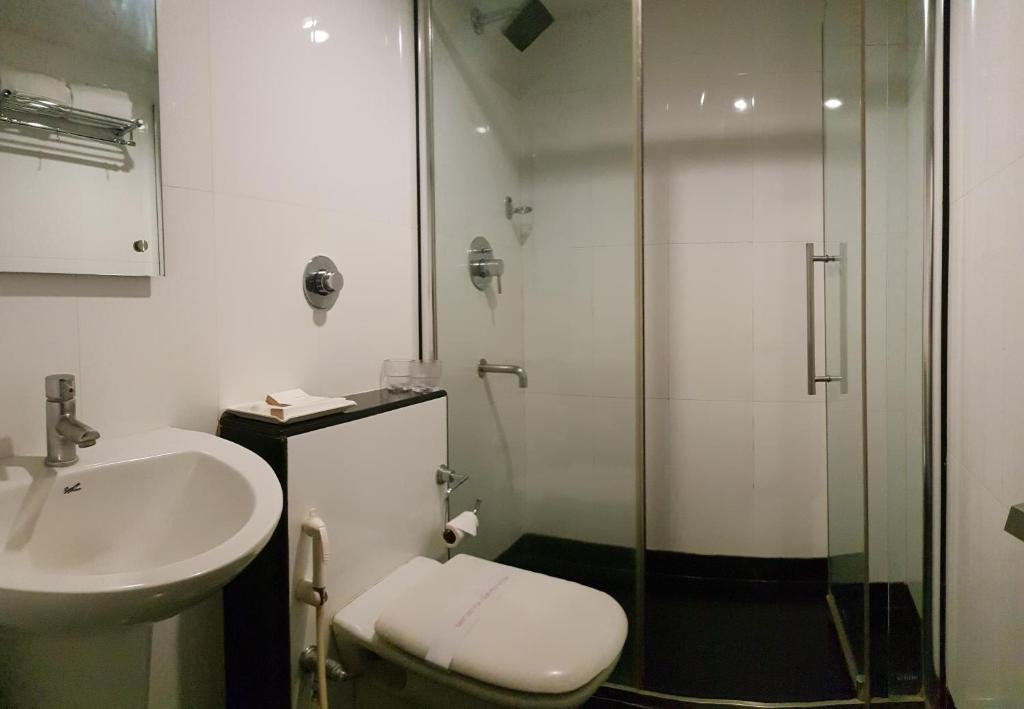Koupelna v ubytování Hotel Winsar Park