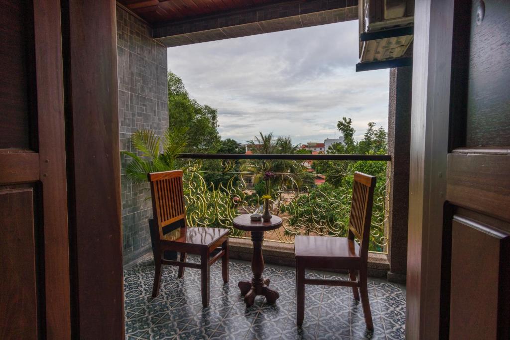 Balkón nebo terasa v ubytování Hello Cambodia Boutique