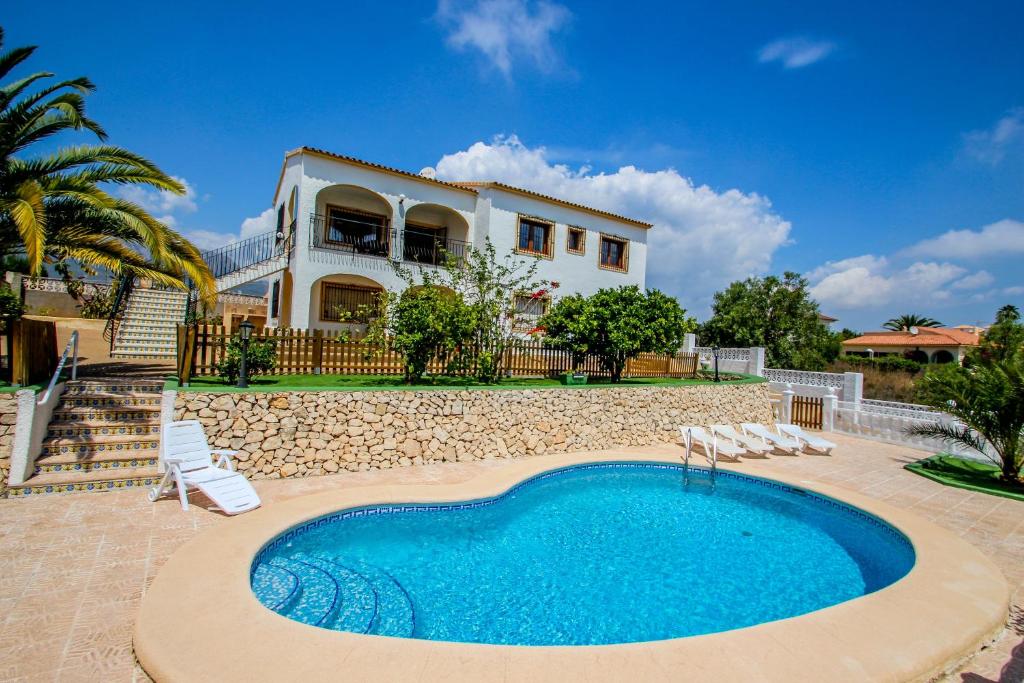The swimming pool at or close to Juanjo - this lovely detached holiday property in Calpe