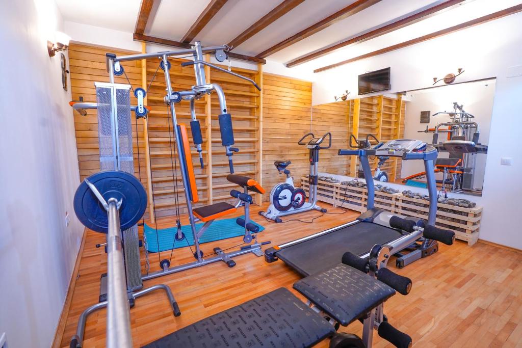 Fitness centrum a/nebo fitness zařízení v ubytování Felix Pension
