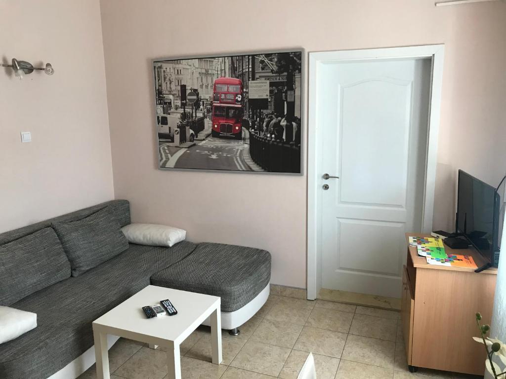TV a/nebo společenská místnost v ubytování Apartmani Tomovic