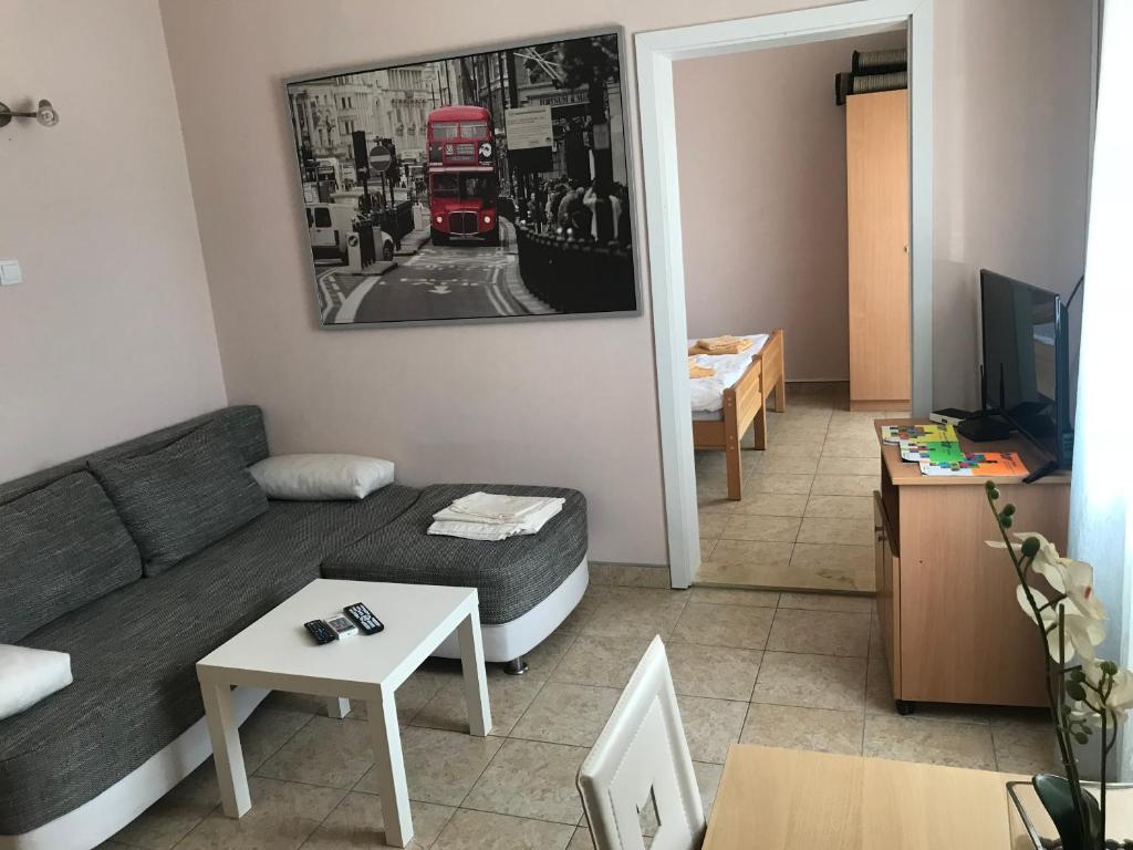 TV a/nebo společenská místnost v ubytování Apartmani Tomovic