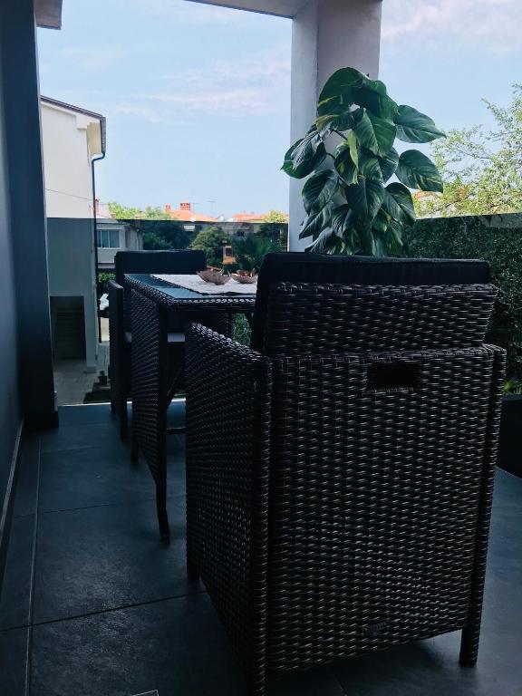 Balkón nebo terasa v ubytování Apartmani Beril Lux