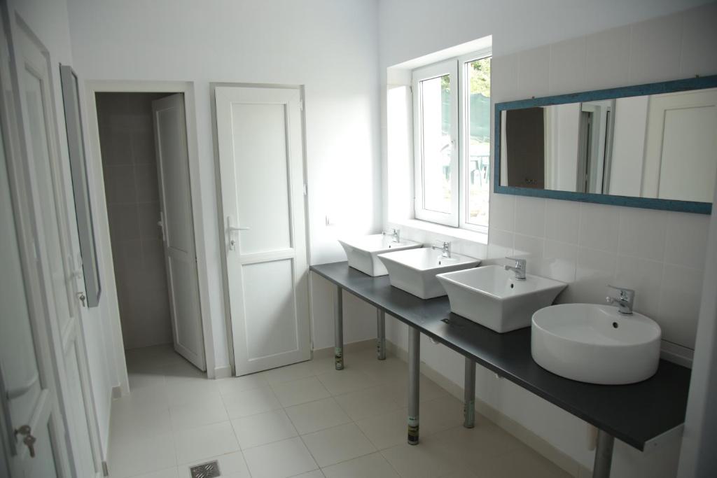 Koupelna v ubytování Downtown Hostel