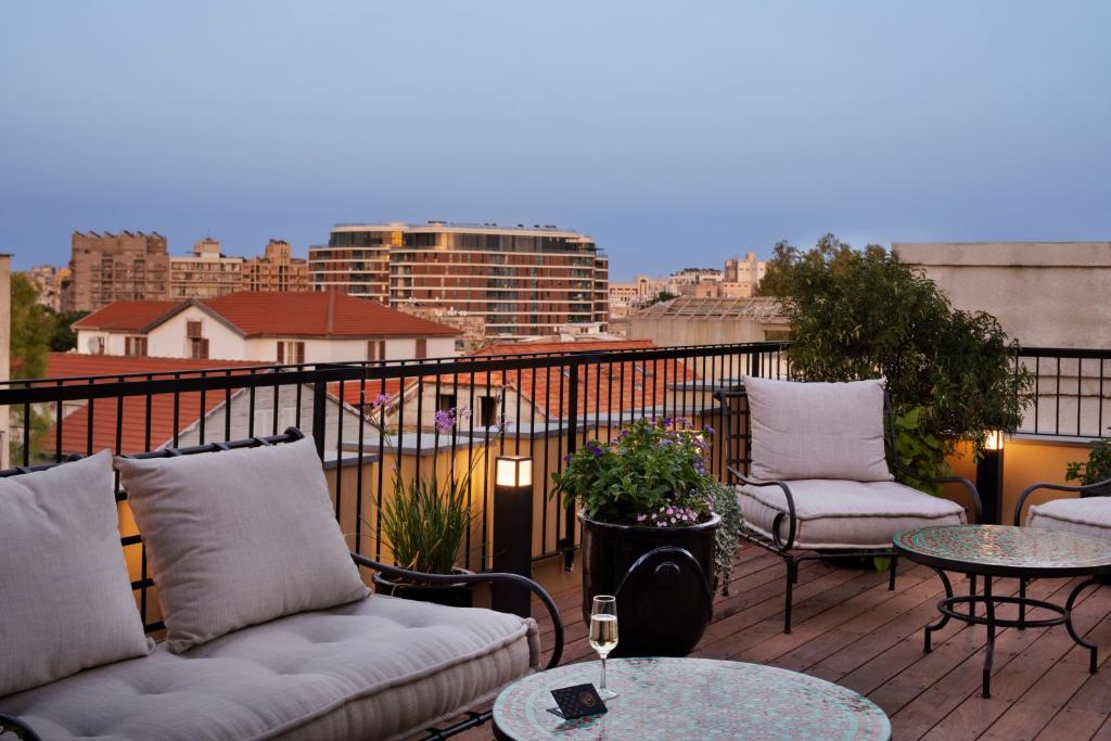 Balkón nebo terasa v ubytování The Drisco Hotel Tel Aviv - Relais & Châteaux