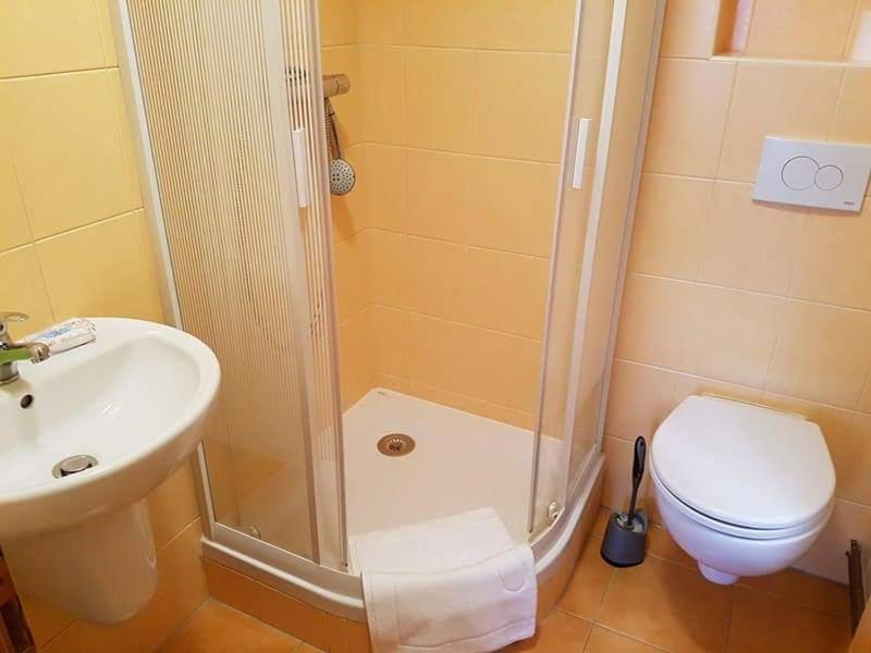 Koupelna v ubytování Pension Pod Kaštany Srbská Kamenice