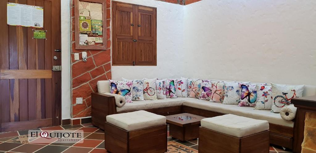 Posezení v ubytování El Quijote Apartahotel