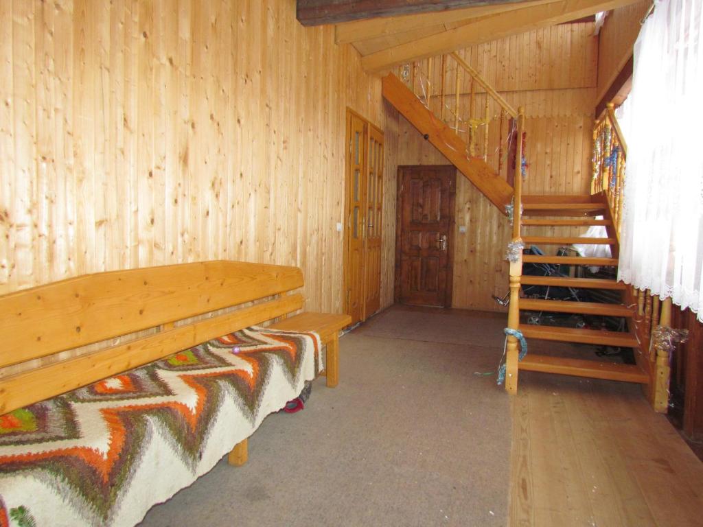 Postel nebo postele na pokoji v ubytování Na gorbochku u Natali