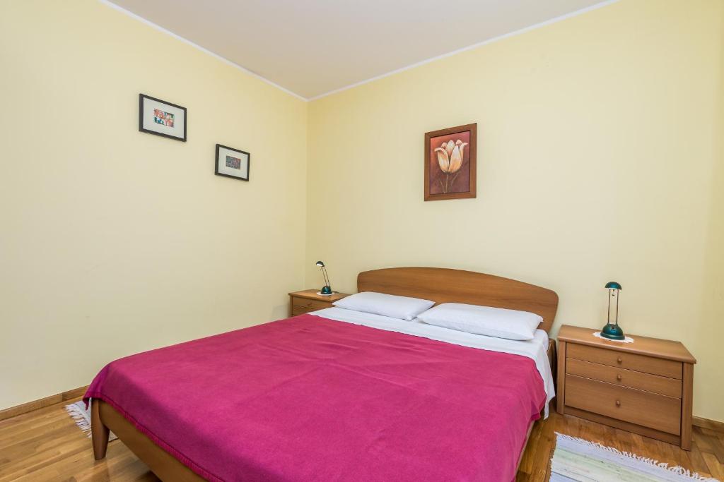 Łóżko lub łóżka w pokoju w obiekcie Rona Apartments Ani
