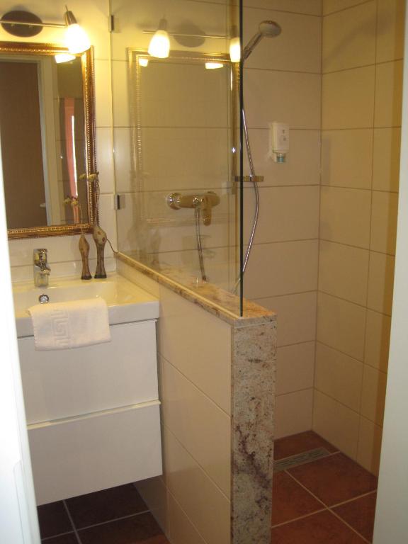 Koupelna v ubytování Landhotel Ewerts