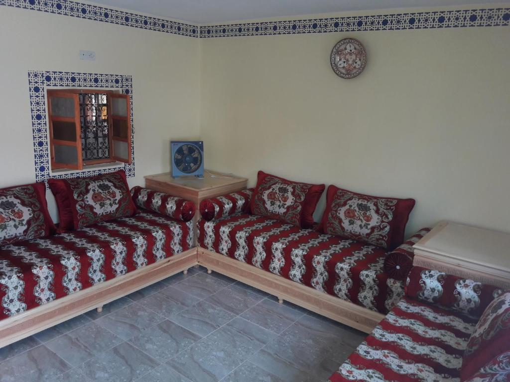 Prostor za sedenje u objektu Camping Auberge Zebra