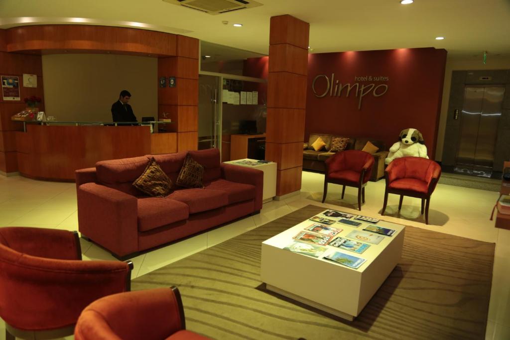 Χώρος καθιστικού στο Olimpo Hotel & Suites