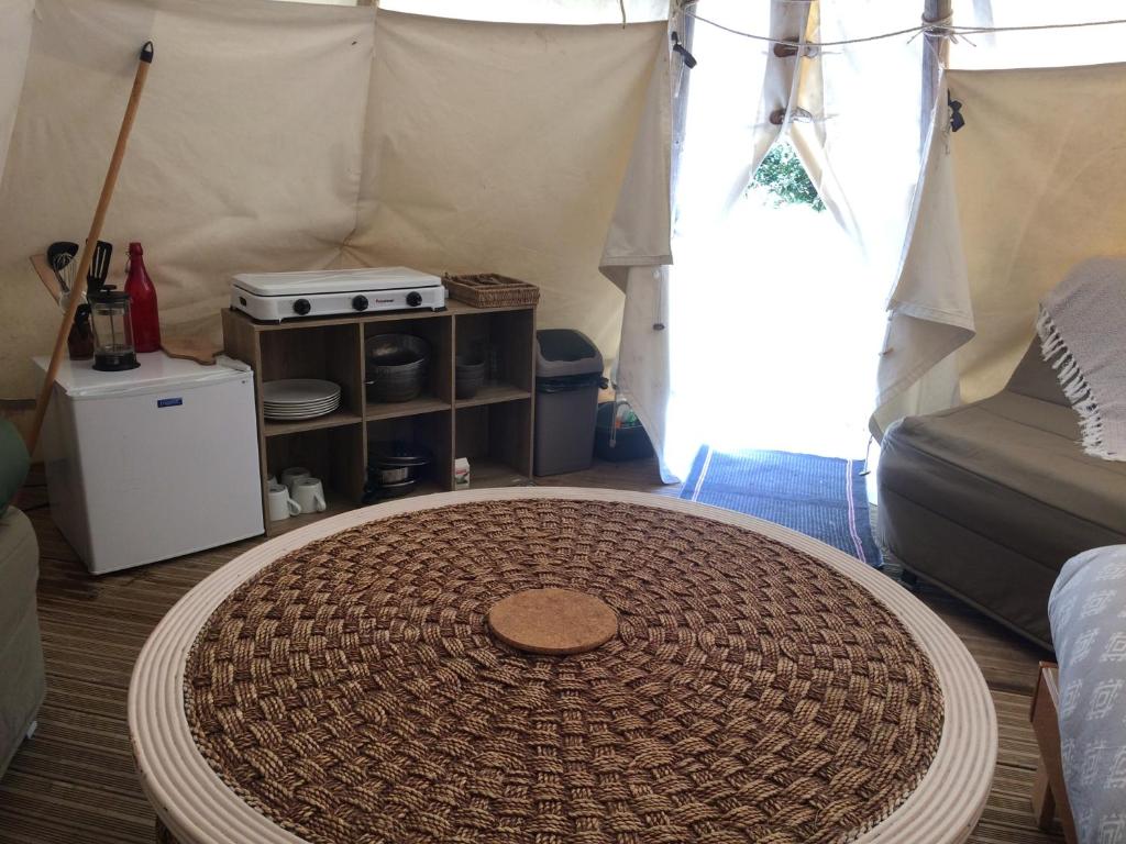 Posezení v ubytování Tipis nature
