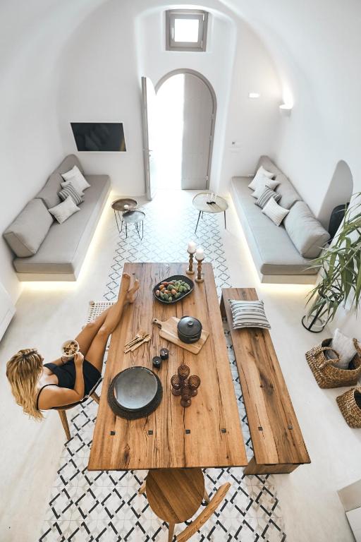 Posezení v ubytování White & Co. La Torre Suites